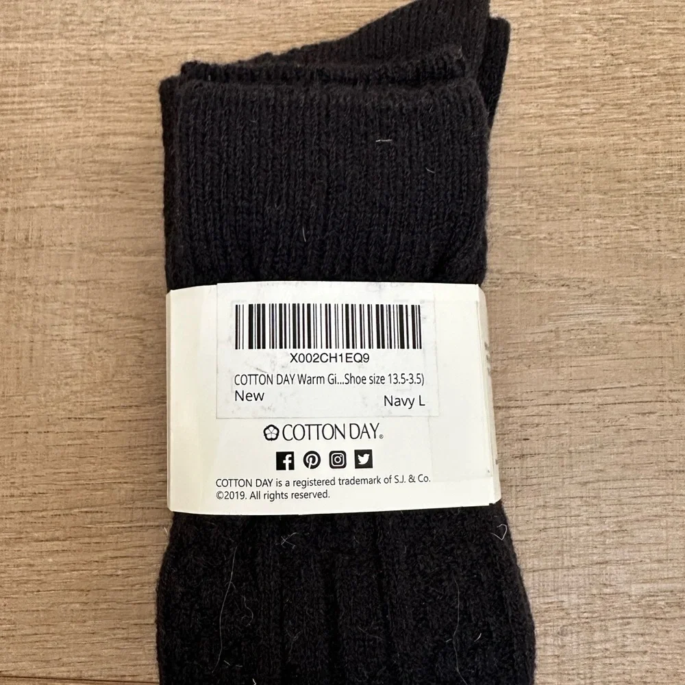 Navy Thick Knee High Socks
